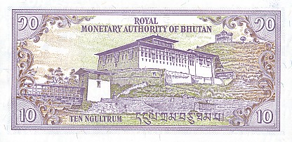 Bhutan - BhutanPNew-10Ngultrum-1999_b.jpg