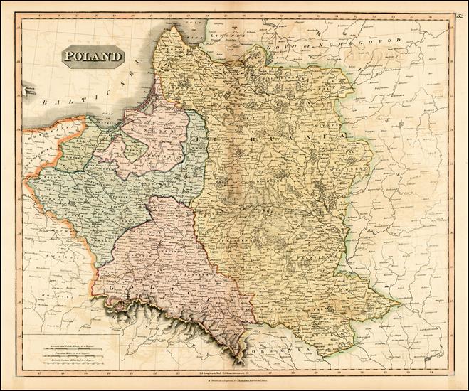 Mapy Polski z różnych okresów - 1817_John_Thomson_-_Poland_raremaps1.jpg