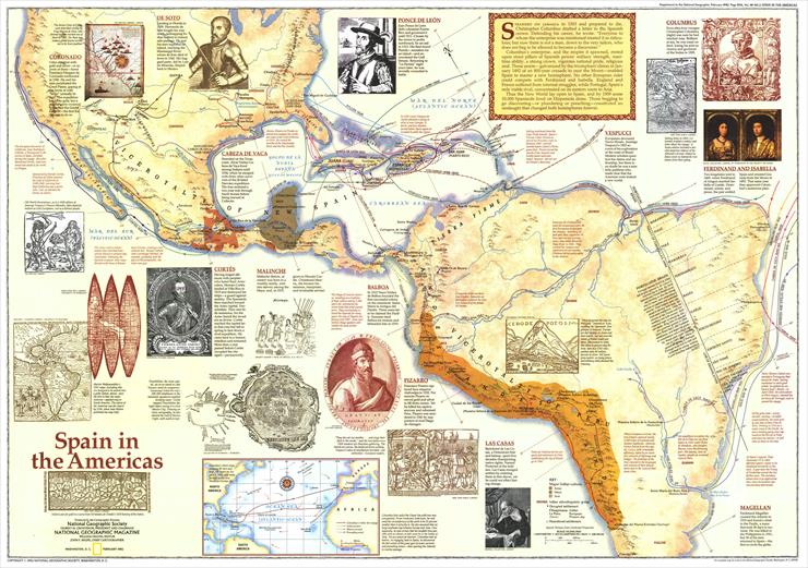 Mapy National Geographic. 539 map. Wysoka jakość - Americas - Spain in the 1992.jpg