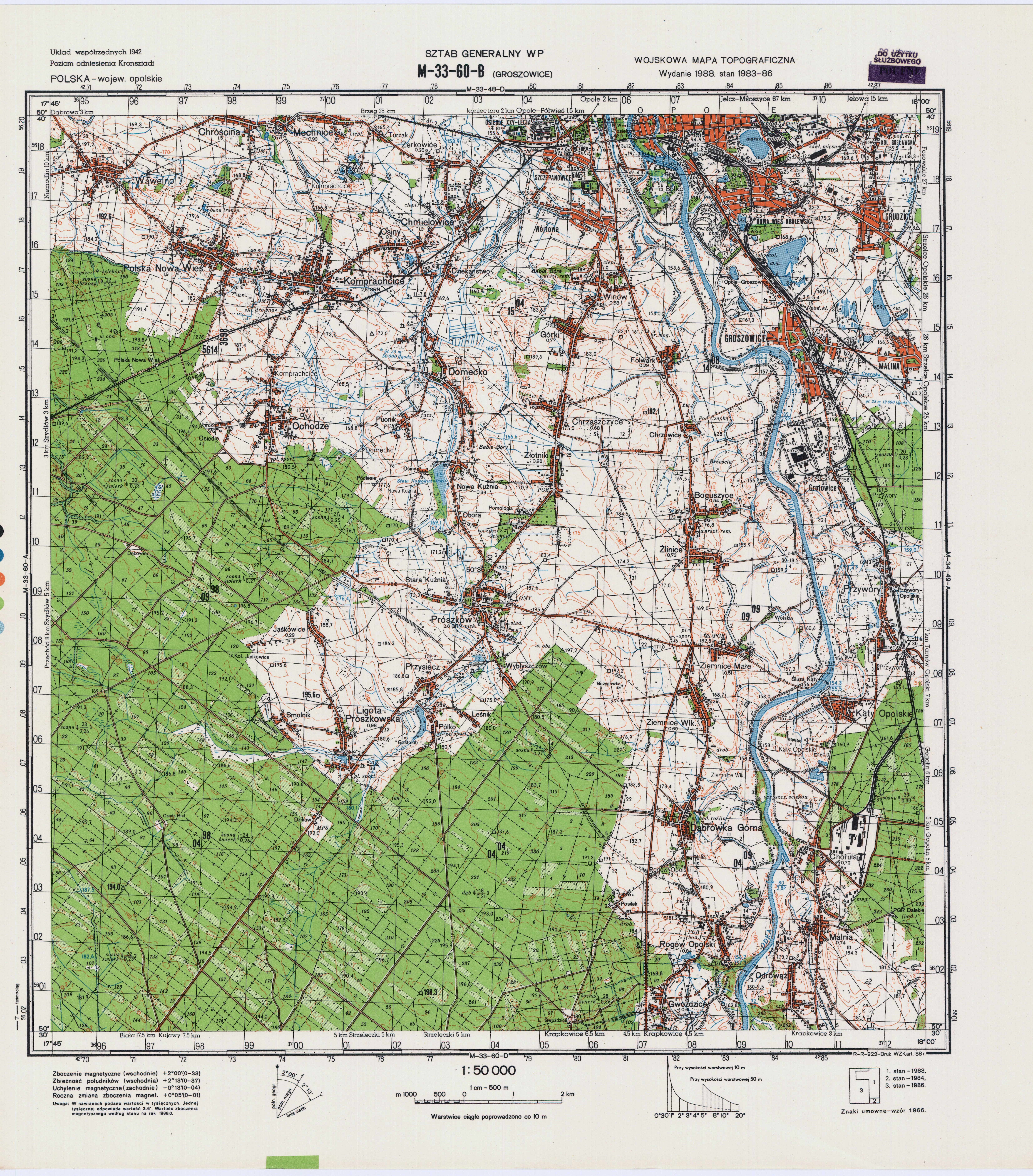 Mapy topograficzne LWP 1_50 000 - M-33-60-B_GROSZOWICE_1988.jpg