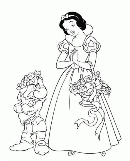 Księżniczki Disneya - Księżniczki Disneya Śnieżka - kolorowanka 5.GIF